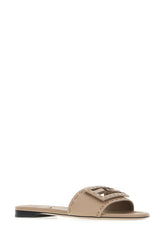 Dove grey leather slippers -  | Wise