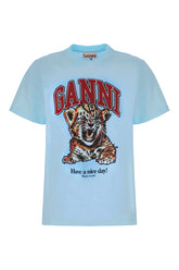 T-shirt in cotone azzurro -  | Wise