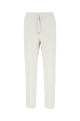 Melange grey cotton blend joggers -  | Wise
