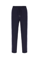 Midnight blue cotton blend joggers pants -  | Wise