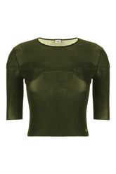 Dark green viscose top -  | Wise