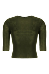 Dark green viscose top -  | Wise