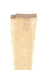 Cream stretch lace socks -  | Wise