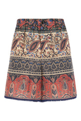 Printed cotton bermuda shorts -  | Wise