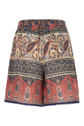 Printed cotton bermuda shorts -  | Wise