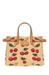 Embroidered raffia small Antibes handbag -  | Wise