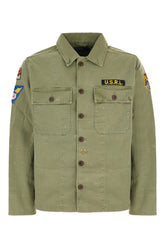 Olive green cotton shirt -  | Wise