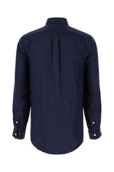 Navy blue linen shirt -  | Wise