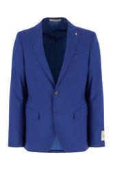Electric blue stretch wool suit -  | Wise