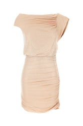 Skin pink stretch polyester dress -  | Wise