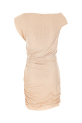 Skin pink stretch polyester dress -  | Wise