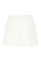 White cotton blend shorts -  | Wise
