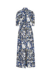 Printed poplin shirt dress -  | Wise