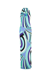 Printed stretch viscose dress -  | Wise