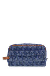 Embroidered denim beauty case -  | Wise