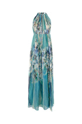Printed silk dress -  | Wise