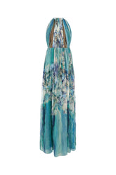 Printed silk dress -  | Wise