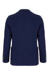 Navy blue cotton blazer -  | Wise