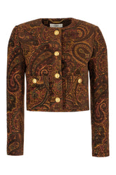 Embroidered viscose blend jacket -  | Wise