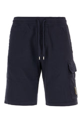 Navy blue cotton bermuda shorts -  | Wise