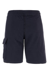 Navy blue cotton bermuda shorts -  | Wise