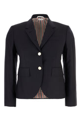 Midnight blue wool blazer -  | Wise