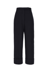 Midnight blue wool pants -  | Wise