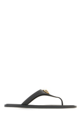 Black rubber thong sandals -  | Wise