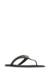 Black rubber thong sandals -  | Wise