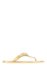 Gold rubber thong sandals -  | Wise