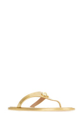 Gold rubber thong sandals -  | Wise