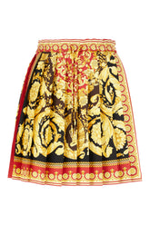 Printed silk mini skirt -  | Wise