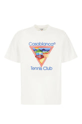 White cotton Tennis Club t-shirt -  | Wise