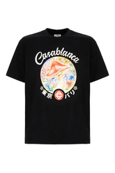 Black cotton Mushroom Emblem t-shirt -  | Wise
