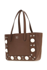Brown leather Nellcôte shopping bag -  | Wise