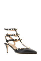 Black leather Rockstud pumps -  | Wise
