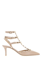Powder pink leather Rockstud pumps -  | Wise