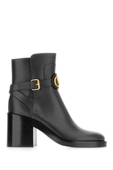 Black leather ankle boots -  | Wise
