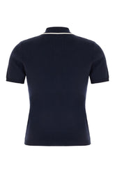 Navy blue cotton polo shirt -  | Wise