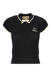 Black cotton sleeveless sweater -  | Wise