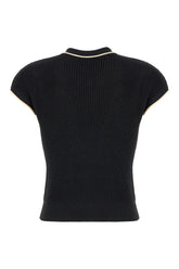 Black cotton sleeveless sweater -  | Wise