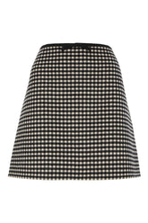 Embroidered wool blend skirt -  | Wise