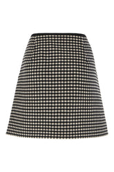 Embroidered wool blend skirt -  | Wise
