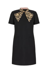 Black wool blend dress -  | Wise
