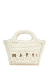 Borsa a mano Tropicalia micro in pelle bianca -  | Wise