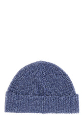Melange blue wool beanie hat -  | Wise
