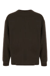 Dark brown cotton sweatshirt -  | Wise