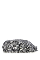 Embroidered wool blend baker boy hat -  | Wise