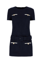 Navy blue polyester blend dress -  | Wise
