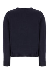 Maglione in misto cotone blu notte -  | Wise